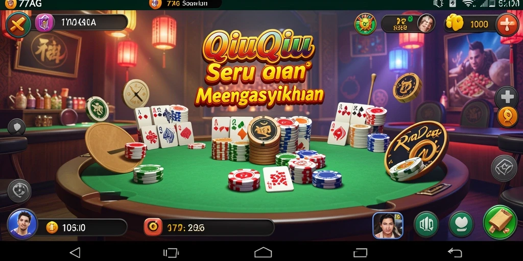 Tampilan menarik saat bermain QiuQiu di 77AG.
