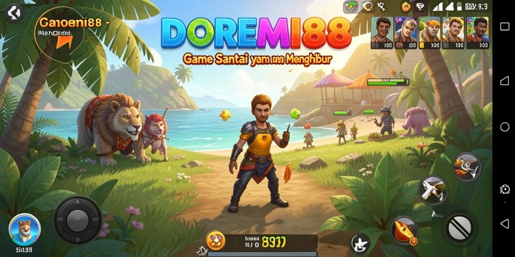 Screenshot gameplay DOREMI88 yang menunjukkan suasana santai dan menyenangkan.