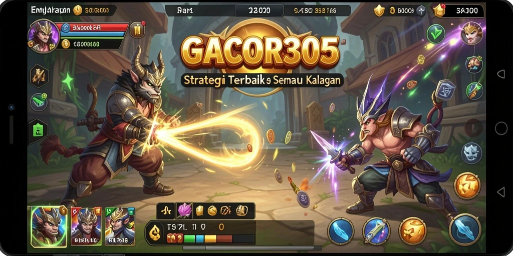 Gameplay seru dari GACOR305 saat pertempuran strategi.