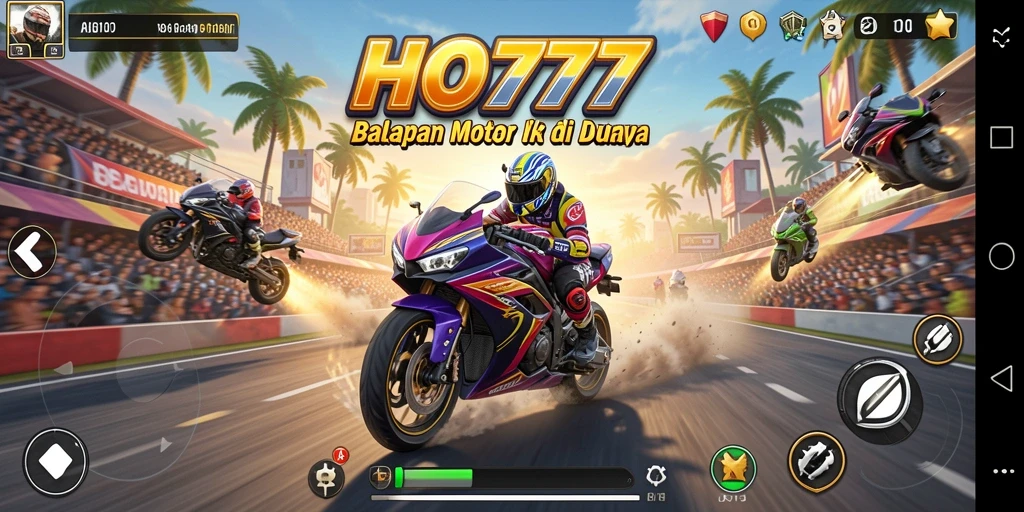 Gameplay balapan motor yang seru dan mendebarkan di HO777.