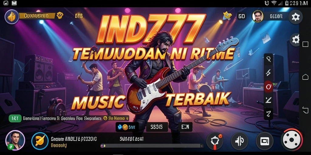 Screenshot gameplay IND777 menunjukkan momen seru bermain musik.