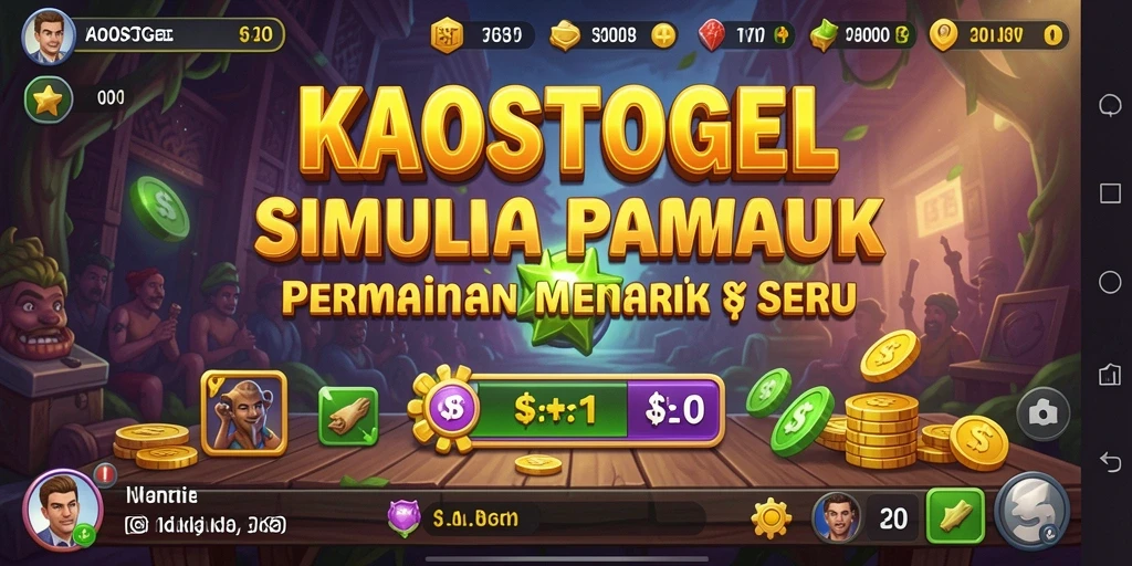 Screenshot KAOSTOGEL menampilkan gameplay simulasi yang seru dan menarik.