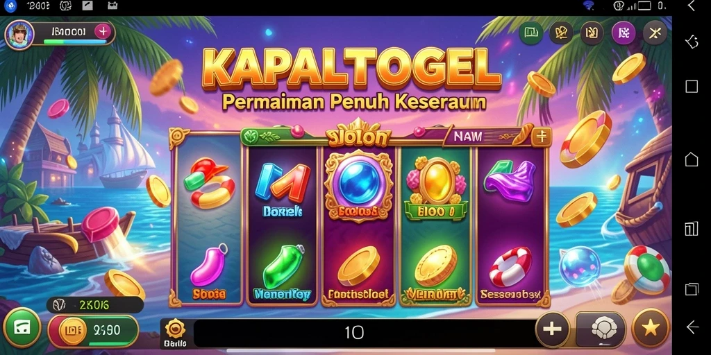 Tampilan gameplay KAPALTOGEL yang menarik dan penuh warna.
