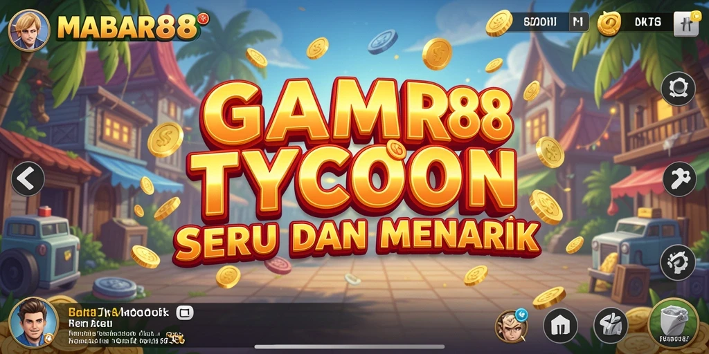 Tampilan gameplay strategi Tycoon yang menarik.