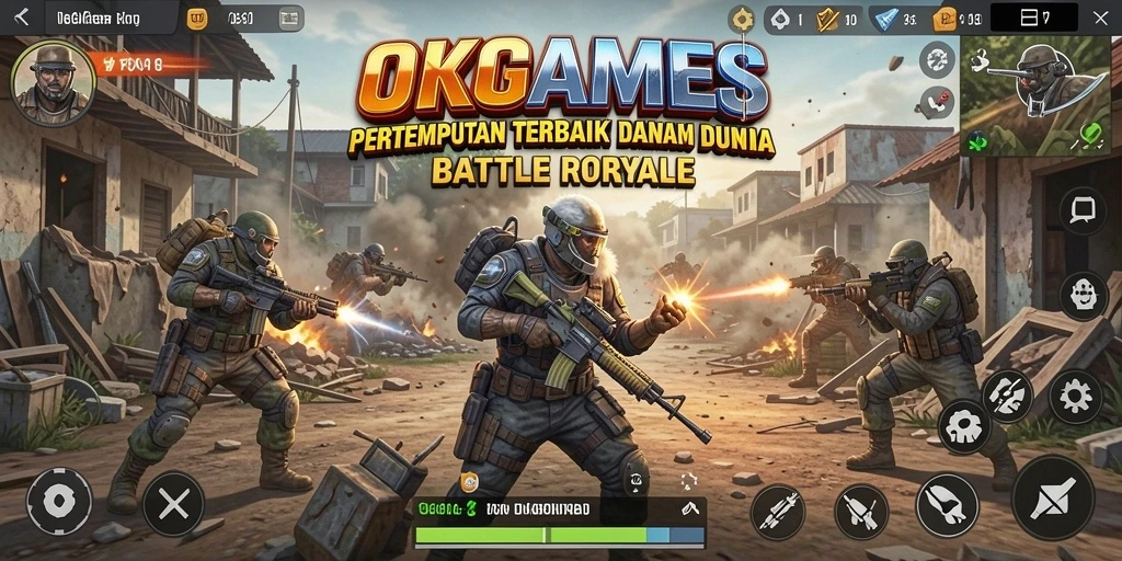 Gameplay seru dari OKGAMES dalam aksi Battle Royale.