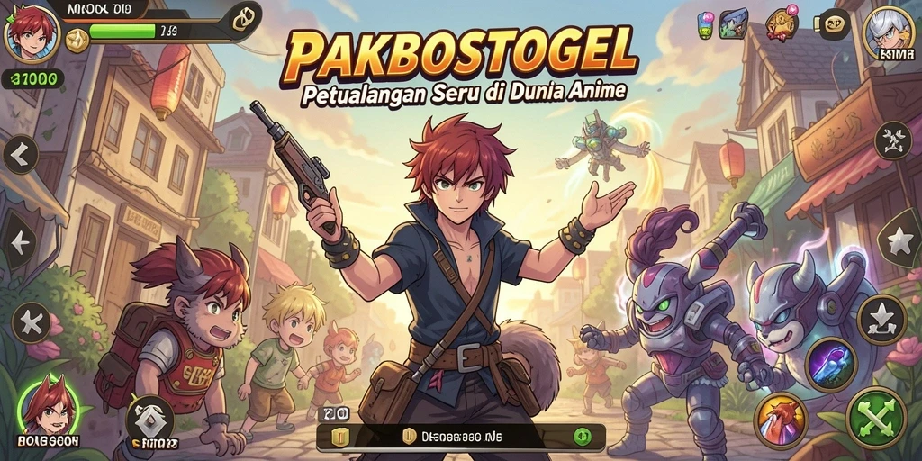 Tangkapan layar dari gameplay PAKBOSTOGEL dengan karakter Anime yang mengesankan.