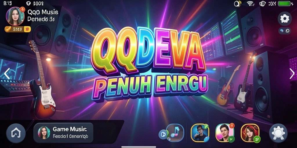 Screenshot gameplay QQDEWA menampilkan aksi seru dalam bermain musik.