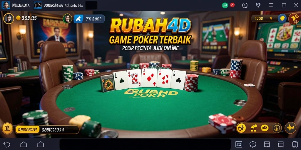 Tampilan permainan Poker yang seru dan mendebarkan di RUBAH4D.