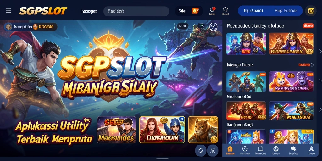 Tampilan antarmuka SGPSLOT yang modern dan menarik.