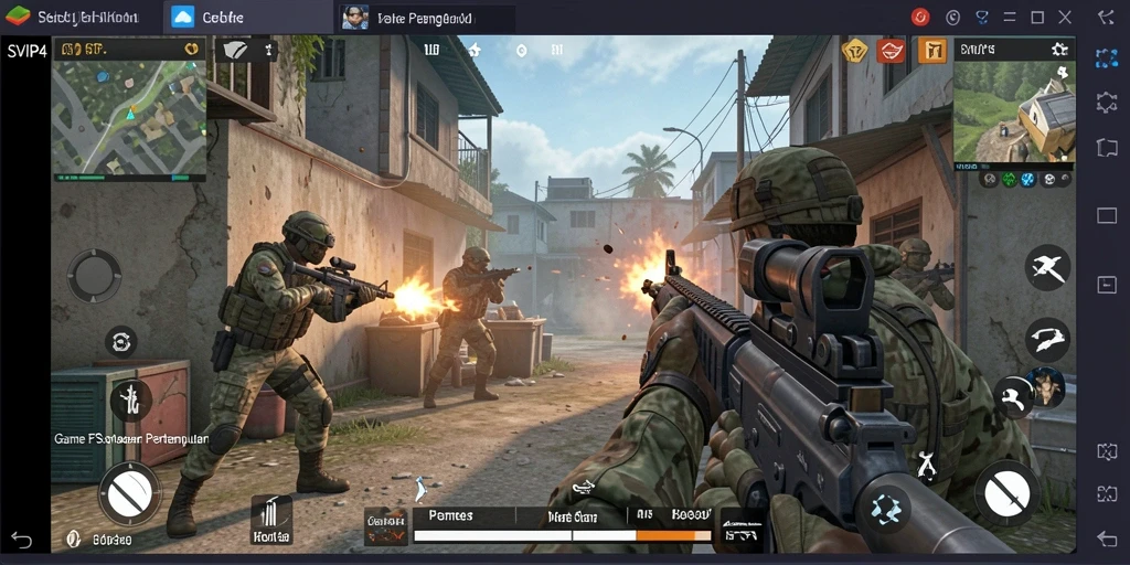 Tampilan gameplay seru dari SVIP4 yang menampilkan aksi FPS yang mendebarkan.